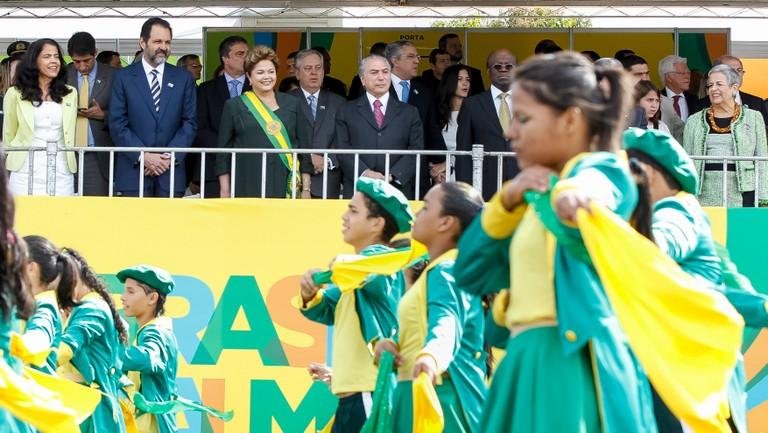 Desfile no DF tem blindagem de Dilma e p&uacute;blico escasso