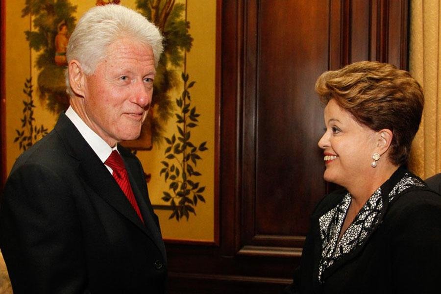 Bill Clinton e Dilma se encontraram nesta segunda-feira