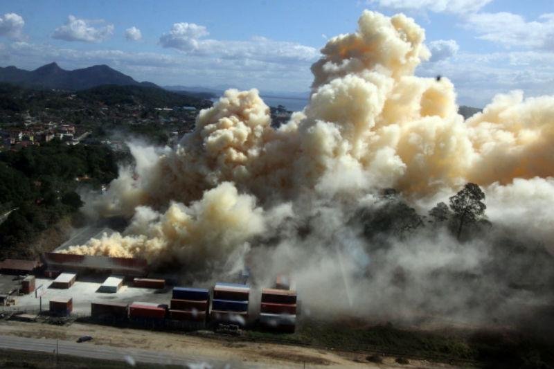 Fogo ocorre em dep&oacute;sito de fertilizantes 