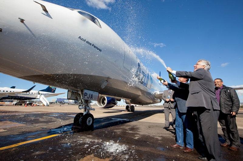 Aeronave da Azul Linhas A&eacute;reas foi batizada como Azul dos Pampas