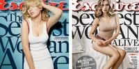 Scarlett foi premiada nas capas de 2006 (E) e 2013 da revista