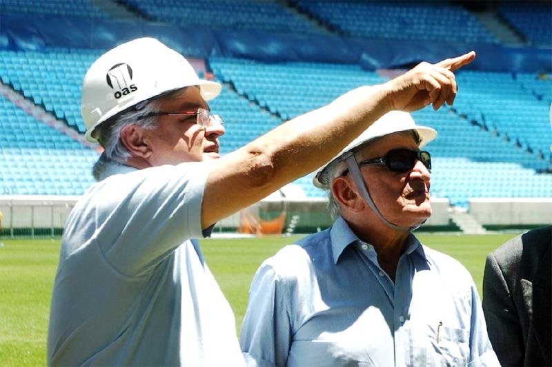 Encontro amistoso para visitar o est&aacute;dio ficou no passado dos dois presidentes