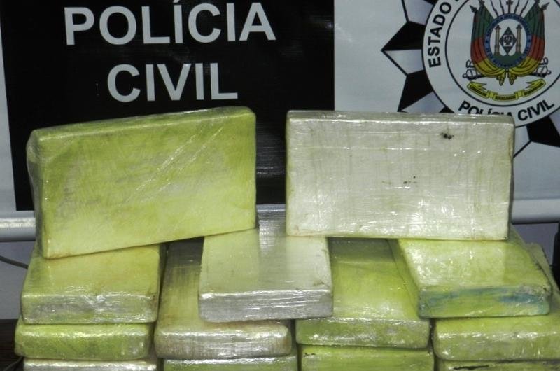 Apreendidos 17 quilos de coca&iacute;na no Noroeste ga&uacute;cho