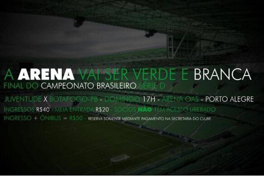 Juventude confirma decis&atilde;o da S&eacute;rie D na Arena