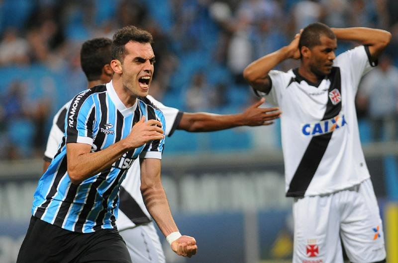 Rhodolfo marcou o gol que deu a vit&oacute;ria ao Gr&ecirc;mio