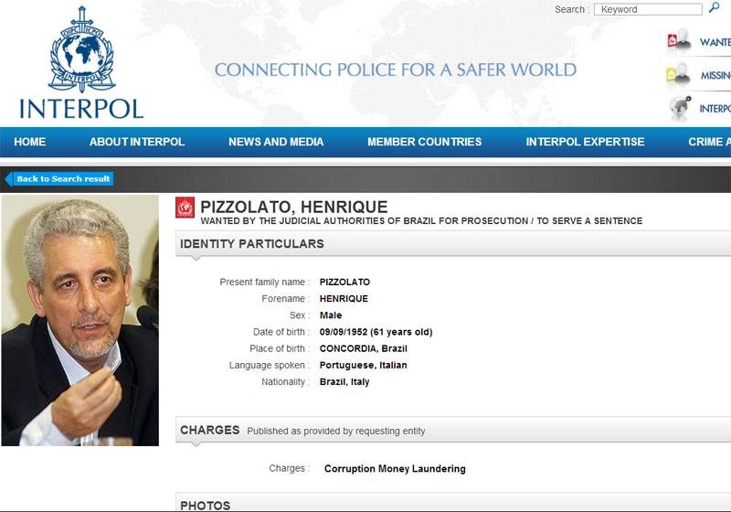 Foragido, Henrique Pizzolato foi condenado a mais de 12 anos de pris&atilde;o por envolvimento no mensal&atilde;o