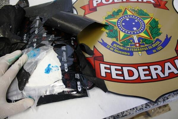 C&atilde;o farejador da PF identificou a droga