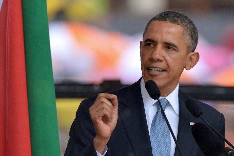 Obama destacou Mandela como um gigante da hist&oacute;ria