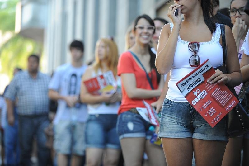 No col&eacute;gio Ros&aacute;rio, candidatos ao curso de Medicina se encontraram