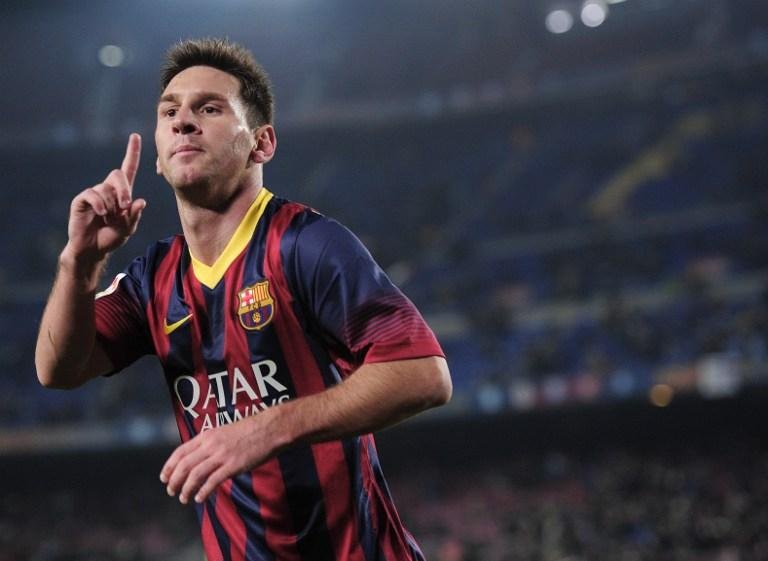 Messi anotou dois gols na goleada do Barcelona