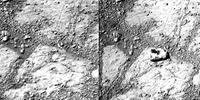 Mineral apareceu em imagem de dias depois da sonda Opportunity ter tirado foto no mesmo ângulo