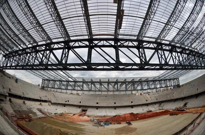 Arena apresenta aproximadamente 88% de conclus&atilde;o