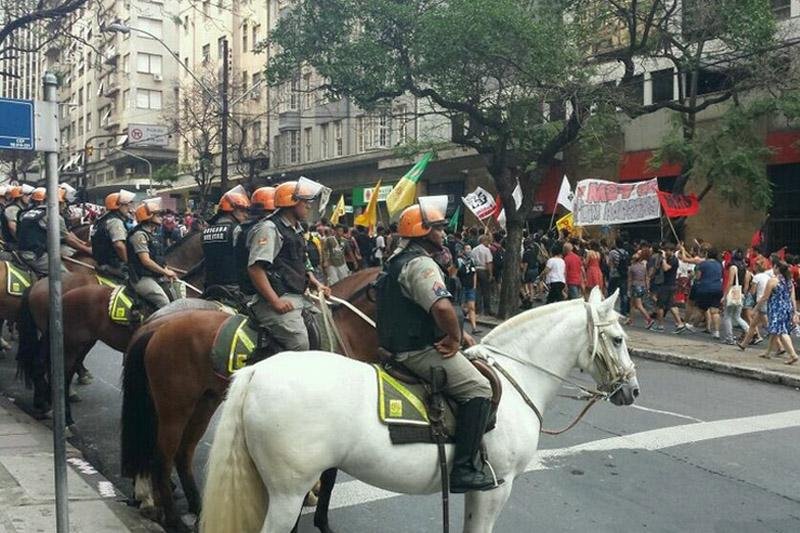 Policiamento &eacute; maior do que nos protestos anteriores