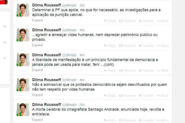 Presidente diz que morte revolta e entristece