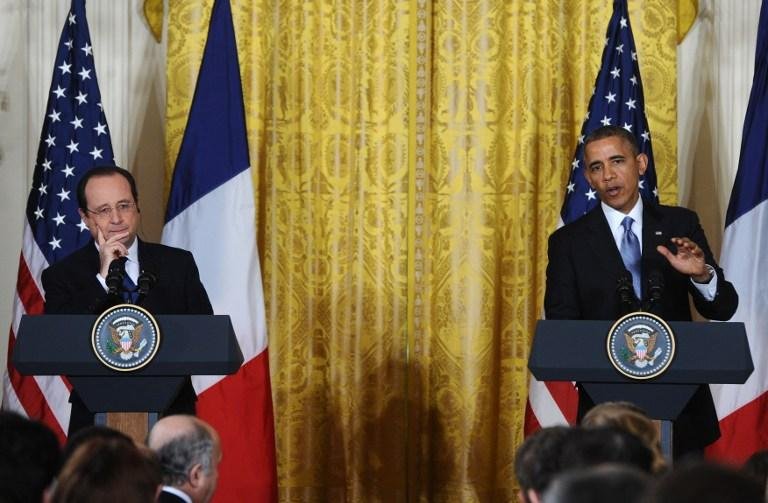 Hollande e Obama discursaram na Casa Branca