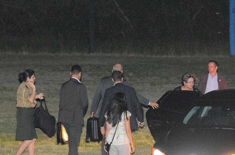 Dilma desembarcou na Capital na noite dessa quarta