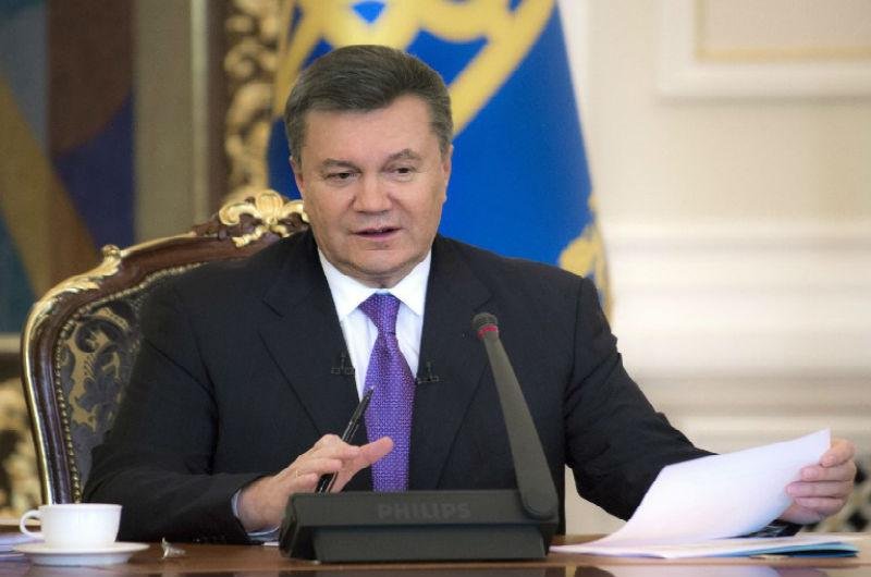 Imegem de dezembro de 2013 mostra o ent&atilde;o presidente ucranianio, Viktor Ianuk&oacute;vich 