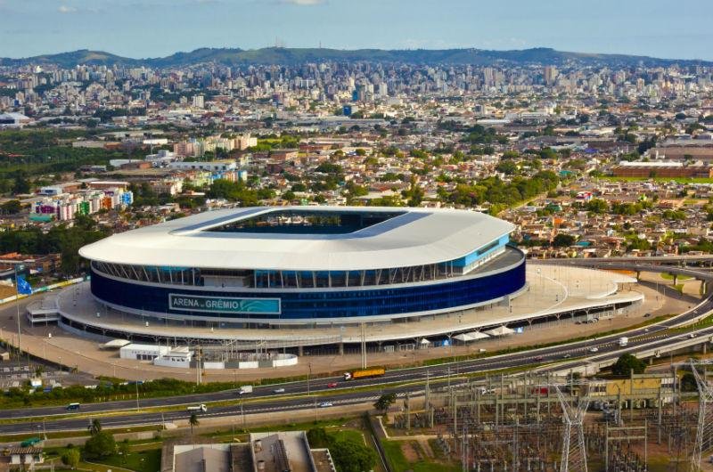Vista a&eacute;rea da Arena do Gr&ecirc;mio por Sandra Genro 