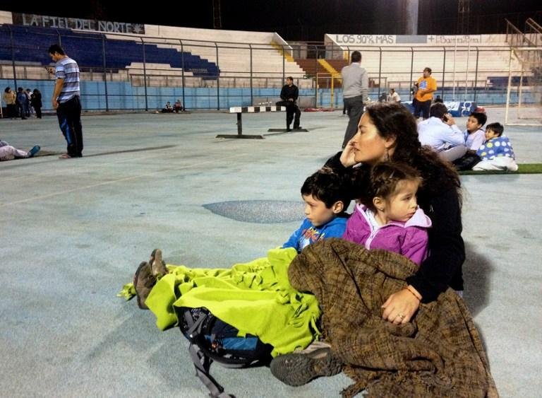 Em Iquique, moradores foram deslocados a est&aacute;dio