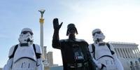 Darth Vader protesta na Ucrânia