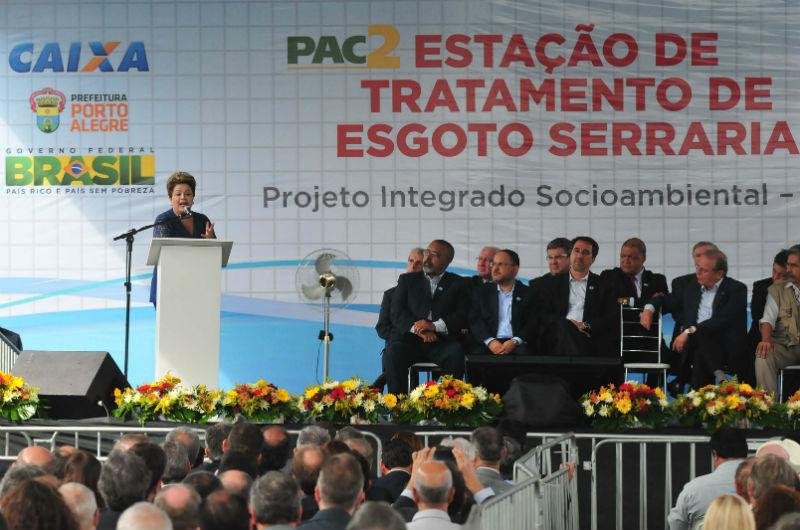 Presidente inaugurou esta&ccedil;&atilde;o de tratamento de esgoto em Porto Alegre