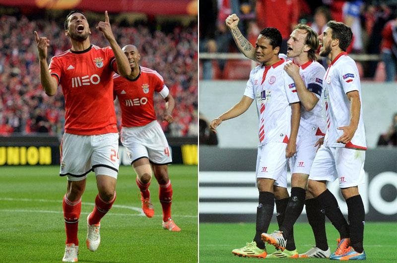 Benfica e Sevilla largam em vantagem nas semifinais da Liga Europa