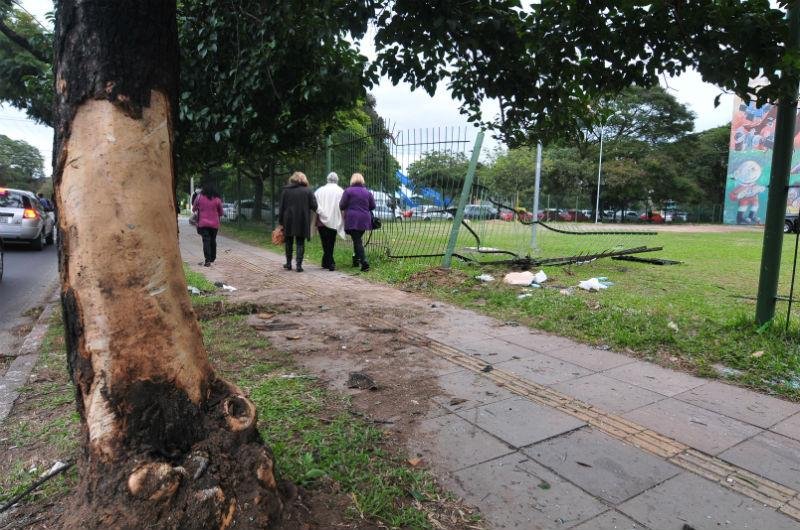 Kadett colidiu contra uma &aacute;rvore e invadiu p&aacute;tio da Faculdade de Psicologia da Ufrgs