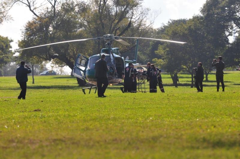 Helic&oacute;ptero foi usado para resgatar ferido mais grave