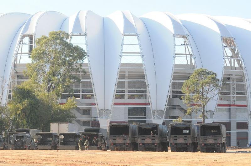Imprensa n&atilde;o p&ocirc;de se aproximar do est&aacute;dio