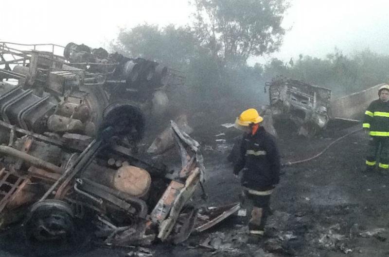 Motorista morre ap&oacute;s caminh&atilde;o explodir na BR 153