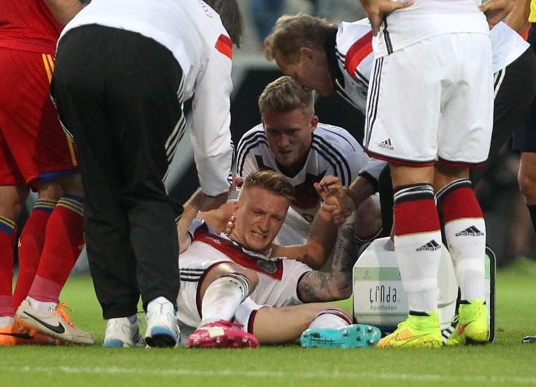 Marco Reus sofreu uma ruptura parcial dos ligamentos do tornozelo esquerdo
