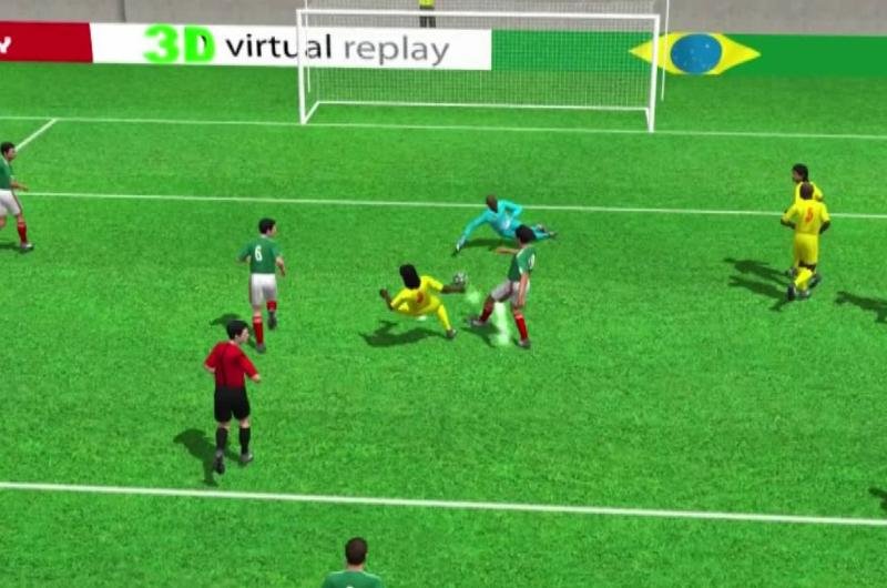 Veja em 3D o gol da vit&oacute;ria do M&eacute;xico sobre Camar&otilde;es
