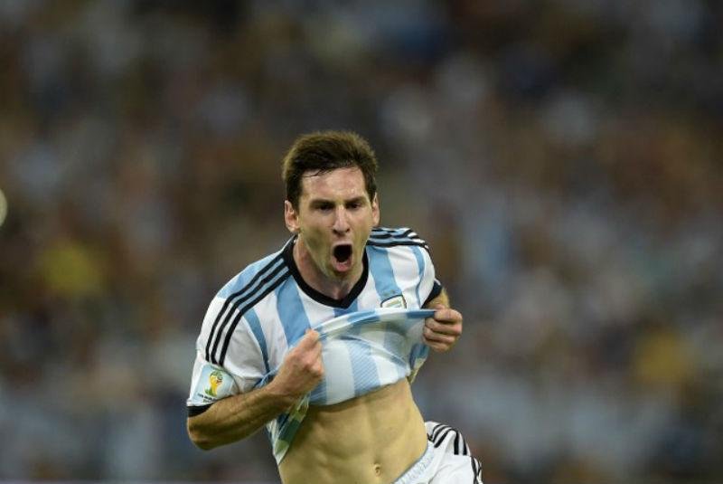 Messi marcou o segundo da Argentina