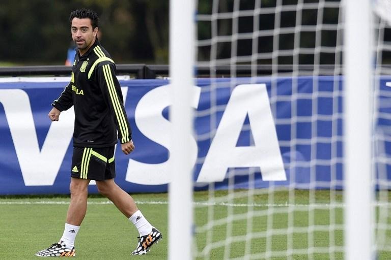 Volante em treino durante a Copa do Mundo no Brasil 