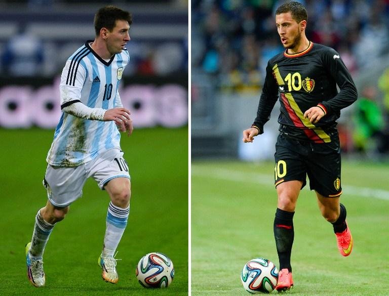 Messi e Hazard s&atilde;o os destaques de Argentina e B&eacute;lgica 