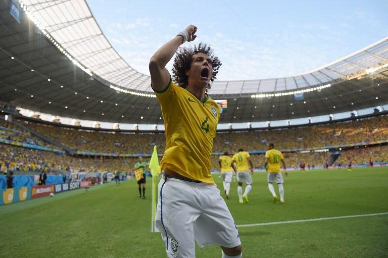 David Luiz marcou o segundo gol do brasil contra a Col&ocirc;mbia