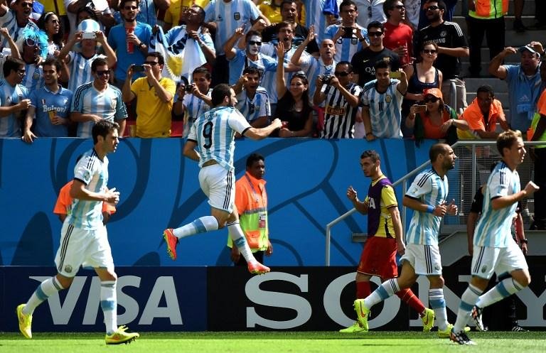 Higua&iacute;n marcou o gol da Argentina em Bras&iacute;lia