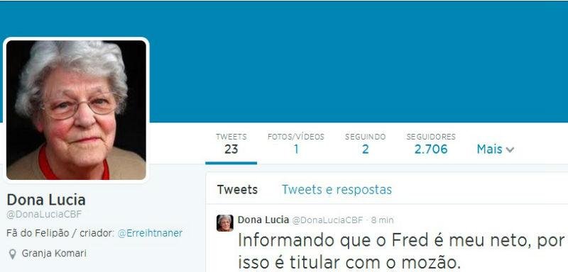 Internauta criou perfil para Dona L&uacute;cia no Twitter