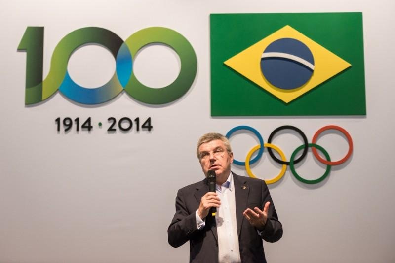 Thomas Bach, presidente do COI ,visitou o COB no Rio de Janeiro