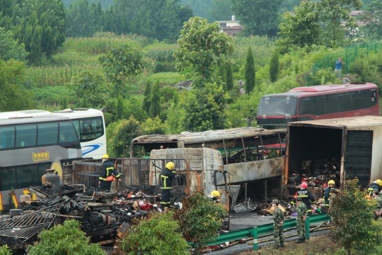 Forte explos&atilde;o foi registrada logo ap&oacute;s acidente