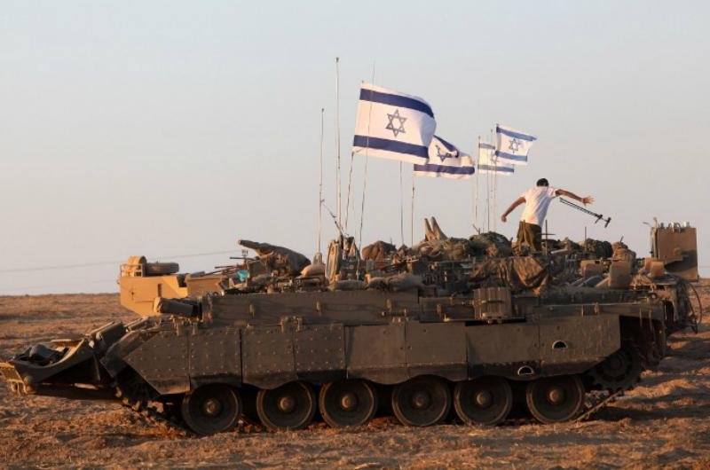 Tanque israelense na faixa de Gaza