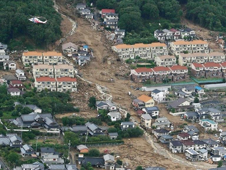 Deslizamentos de terra matam 18 pessoas no Jap&atilde;o 