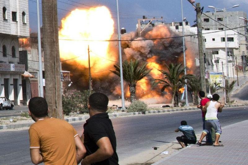 Conflito em Gaza foi intenso neste domingo