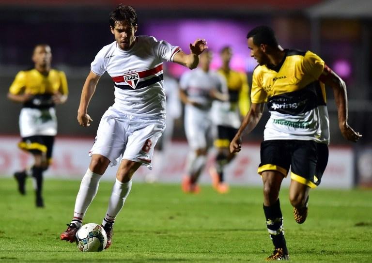 Kak&aacute; marcou o seu primeiro gol no Morumbi desde o retorno ao futebol brasileiro