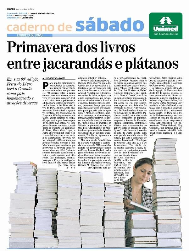 Tudo sobre a 60&ordf; Feira do  Livro no Caderno de S&aacute;bado