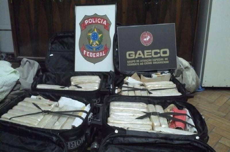 A droga foi trazida em um voo de Cascavel (PR)