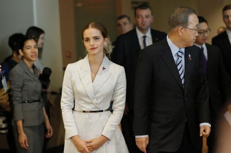 Emma Watson atua como embaixadora da Boa Vontade da ag&ecirc;ncia ONU Mulheres.