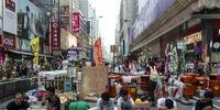 Manifestantes bloquearam ruas de Hong Kong 