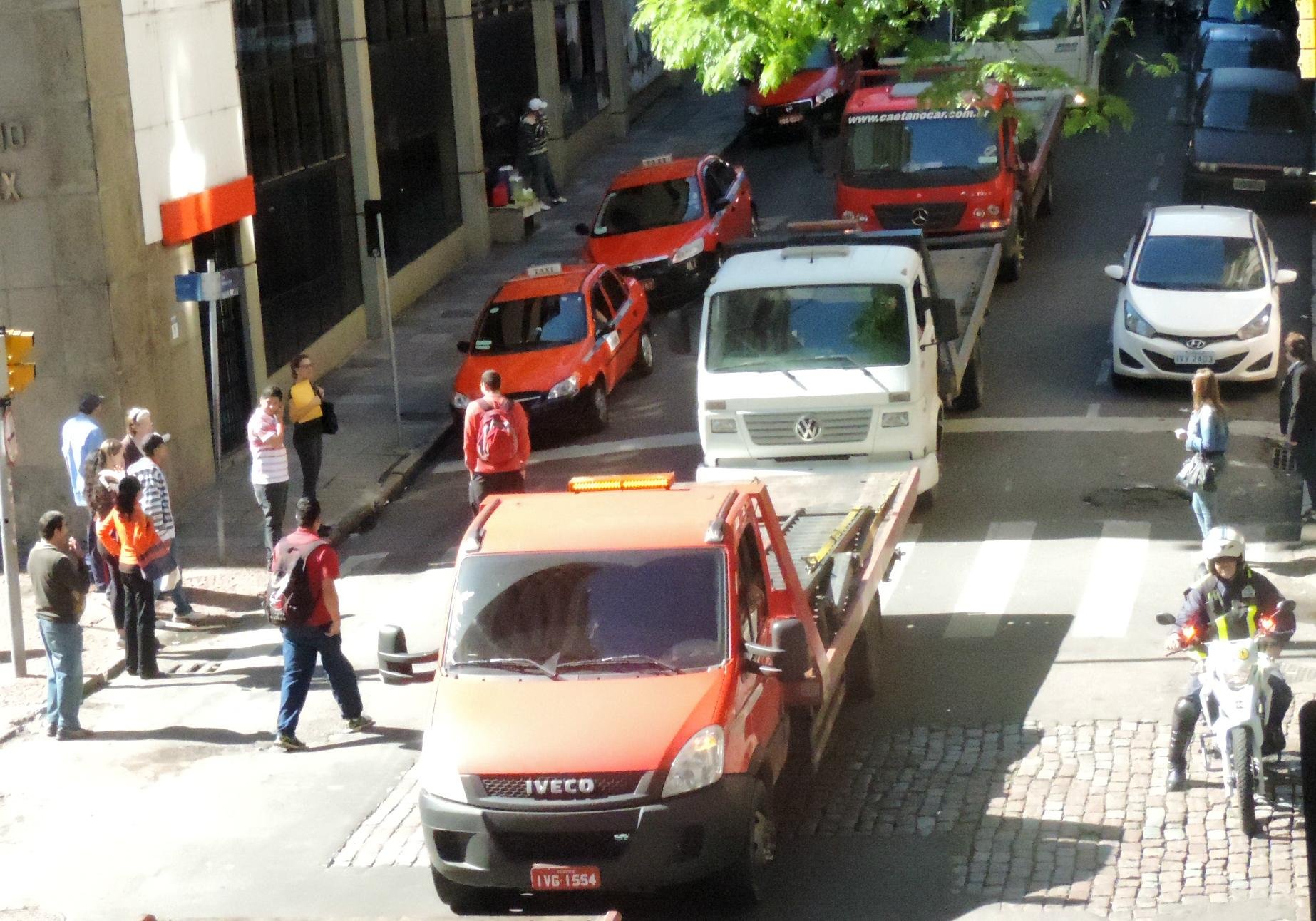 Carreata prejudicou tr&acirc;nsito nas ruas centrais