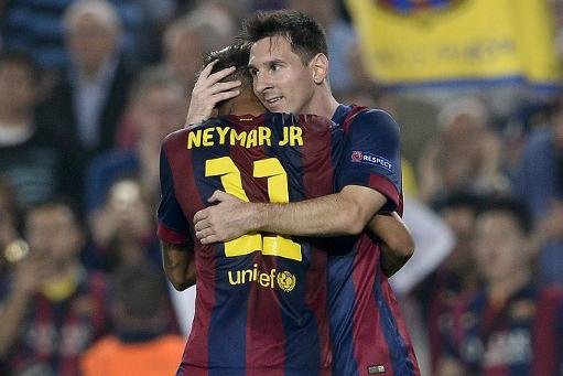 Messi e Neymar decidiram o jogo contra o Ajax